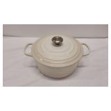 Le Creuset 10.5' Round Metal & Ceramic Pot
