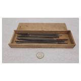 Wood Box of Small Metal Files