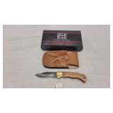 NIB FH Knives Damascus Blade Knife