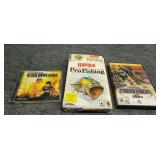 3 PC CD ROMs games Black hawk down pro Fishing