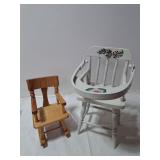 Vtg Wooden Doll Chairs