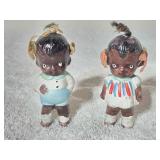 Antique Porcelain Black Baby Figurines