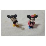 Vtg. Disney Mickey & Mini Mouse Figurines