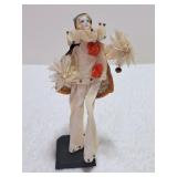 Vtg Bisque Head Pierrot Doll