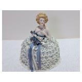 Irish Dresden Porcelain Lace Lady Figurine
