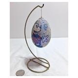 Mickey & Minnie Ceramic Glittery Egg Ornament