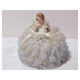 Vtg German Porcelain Lace Figurine