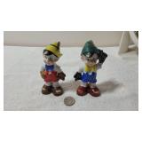 1950s-70sPinocchio Handpainted S&P Shakers (Japan)