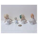 Antique Bisque Porcelain Half Dolls