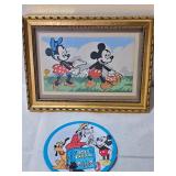 Minnie & Mickey Mouse Picture & Disney Plate