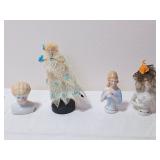 Vtg Porcelain Half Dolls