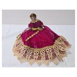 Vtg Porcelain Half Doll Pincushion