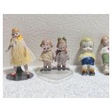 Miniature Porcelain Figures & Doll