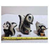 Ceramic Skunk Figurines