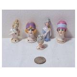 Antique German Porcelain Half Dolls