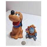 Disney Pluto Bank and Eeyore Plush Keychain