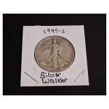 1945 S Walking Liberty Silver Half Dollar