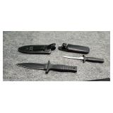 Two Survival Belt Knives with Sheaths