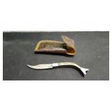 3' Damascus Knife with Sheath