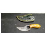 3' Damascus Knife with Sheath