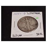 1942 S Walking Liberty Silver Half Dollar