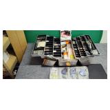 Large Metal Fishing Box with Contents