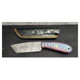 4' Damascus Knife with Sheath