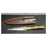 4 1/2' Damascus Knife with Sheath