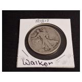 1918 S Walking Liberty Silver Half Dollar