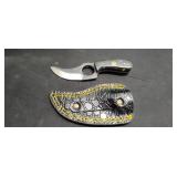 3' Damascus Knife with Sheath