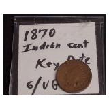 1870 Indian Head Penny Good Date