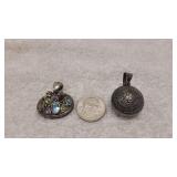 2) Vintage Sterling Pendants