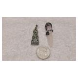 2) vintage Sterling Pendant pendants