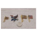 4) Patrotic Pins / Brooches
