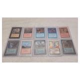 10)  lot of vintage Magic The Gathering Cards