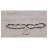 2) 925 Bracelets w/ Gemstones both are 6.25' long