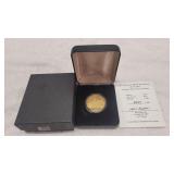0076/1500 Gold Tone SLC 2002 Olympic Coin