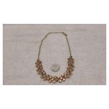 Crystal Bubbles Peach-Colored Glass  Necklace