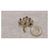 Vtg Sterling Tree Brooch 'Mother's Pin'