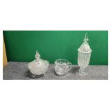 3) Vintage Collectable Crystal Dishes