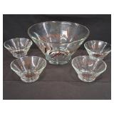 5 Piece Gless Popcorn Bowl Set