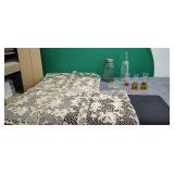5) Lace Place Mats and Vintage Glassware
