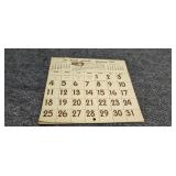 Vintage 1953 calendar