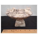 Italian Marble & Alabaster Miniature Bird Bath