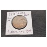 1839 Braided Hair Large Cent 'Good Date'