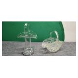 Bridal Basket & Blenko Glass Basket (description)
