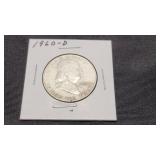 1960 D Franklin Silver Half Dollar