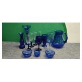 Vintage Blue Glass Items