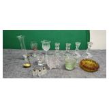 Clear Glass Items, Candle Holders, Cups & More
