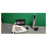Electric Wine Opener, Iron & Victoria Secret Bag